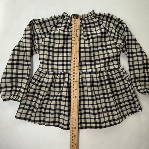 Zara PUFF Sleeve Top Gray Textured GIRL'S Size 2-3 Yrs Toddler Floral Cottage - Picture 3 of 4